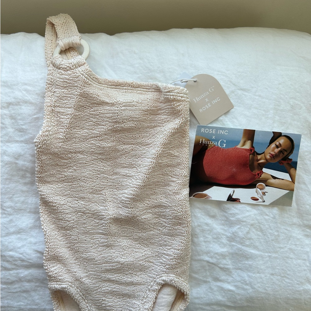 NWT - Hunza G x rose inc - one piece cream